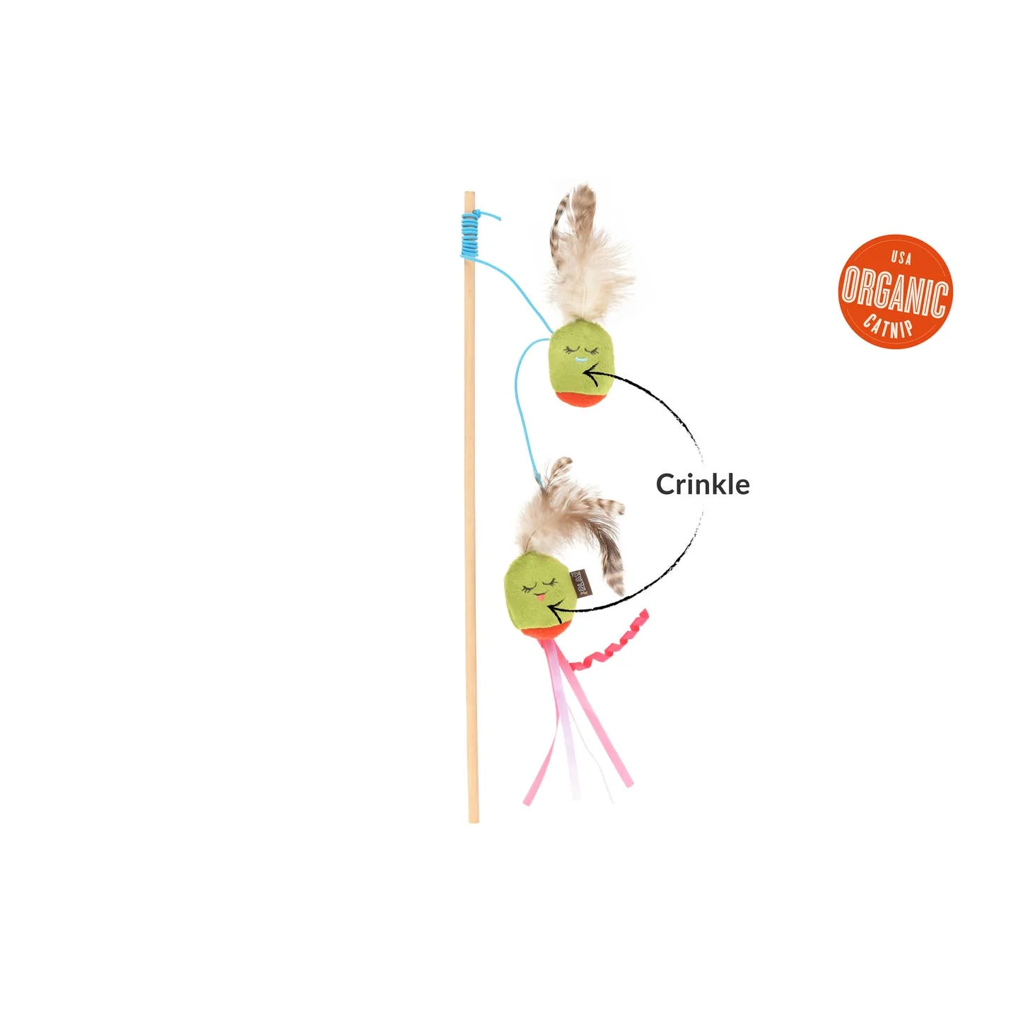 Purrfectly Pitted Cat Wand Toy - Image 2