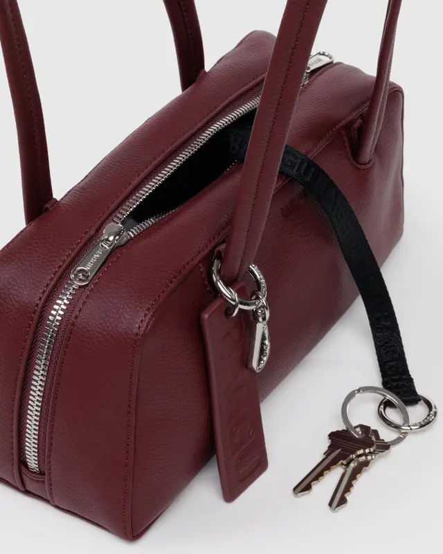 Recycled Leather Bowler - Mahogany - Image 5