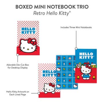 Retro Hello Kitty Boxed Mini Notebook Trio - Image 5