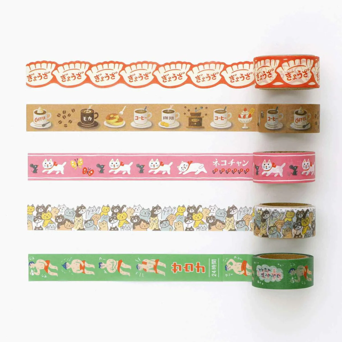 Retro Masking Tape - White Cat - Image 2
