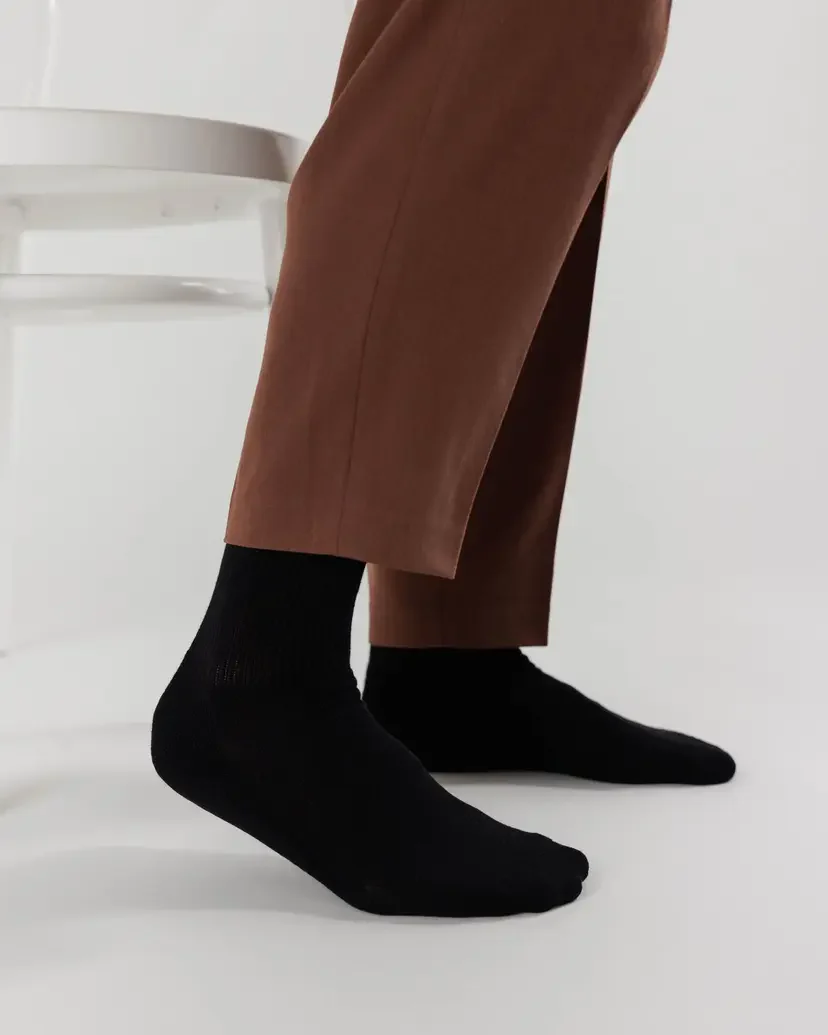 Ribbed Socks - Black - Image 3
