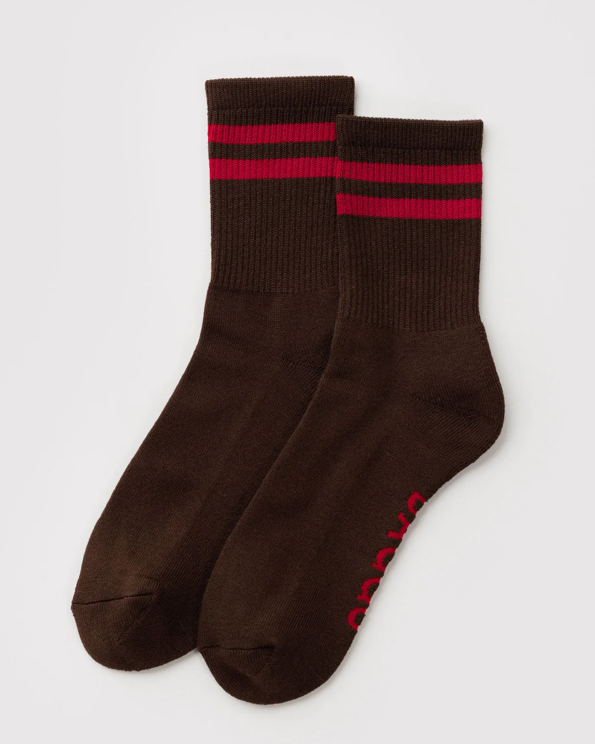 Ribbed Socks - Coffee Stripe