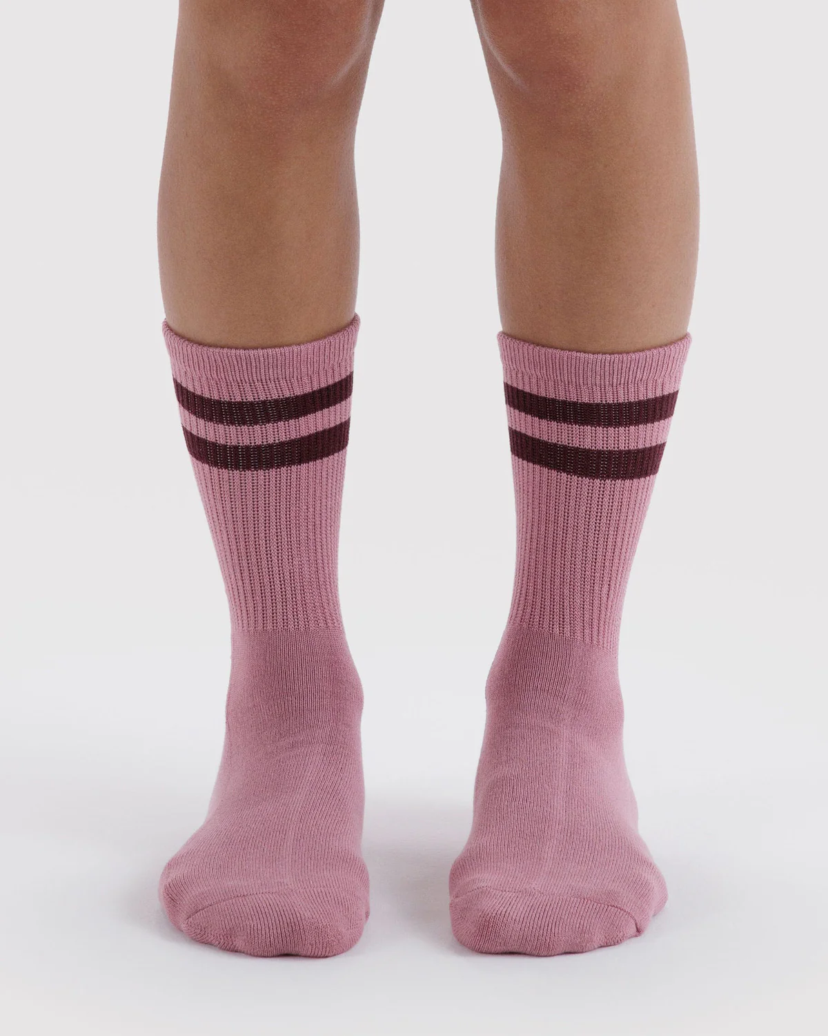 Ribbed Socks - Wild Plum Stripe - Image 2