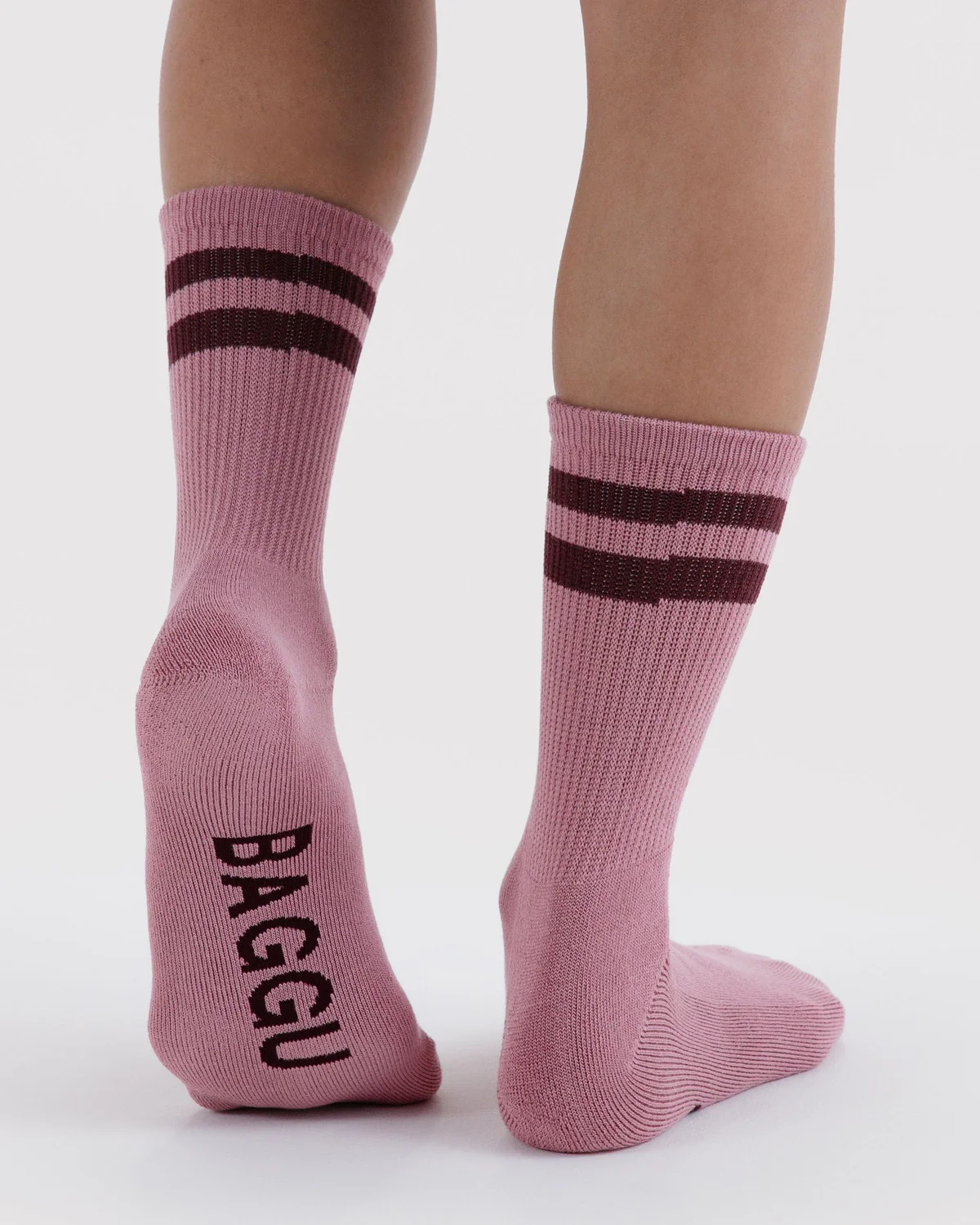 Ribbed Socks - Wild Plum Stripe - Image 3