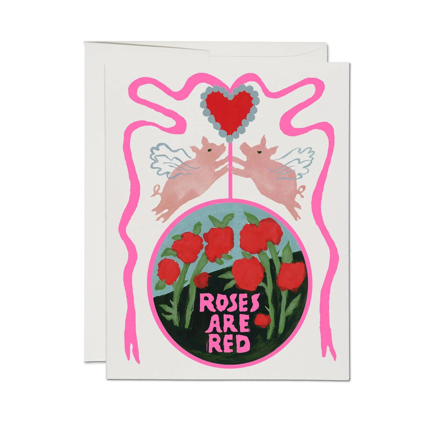 Ribbons and Roses Greeting Card