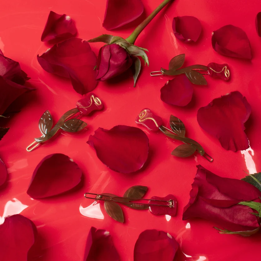 Rose Barrette Set - Image 2