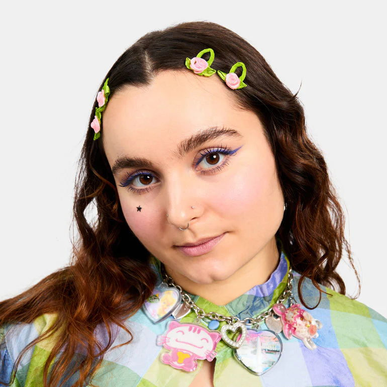 Rosette Snap Clips - Blush - Image 2