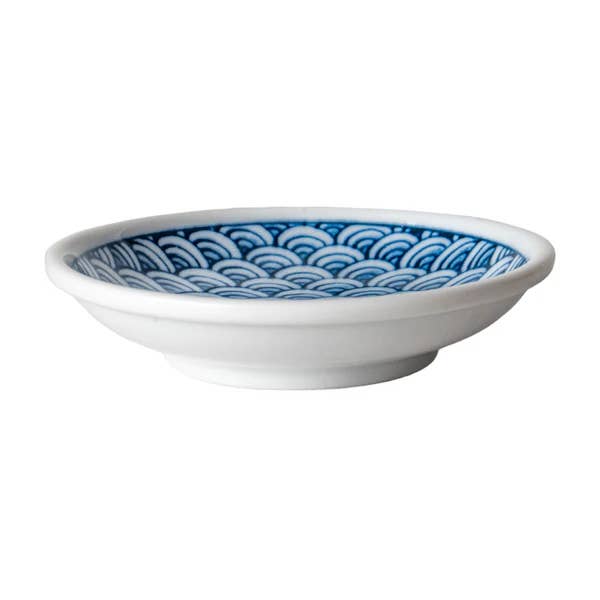Seigaiha Waves Porcelain Sauce Dish - Image 3