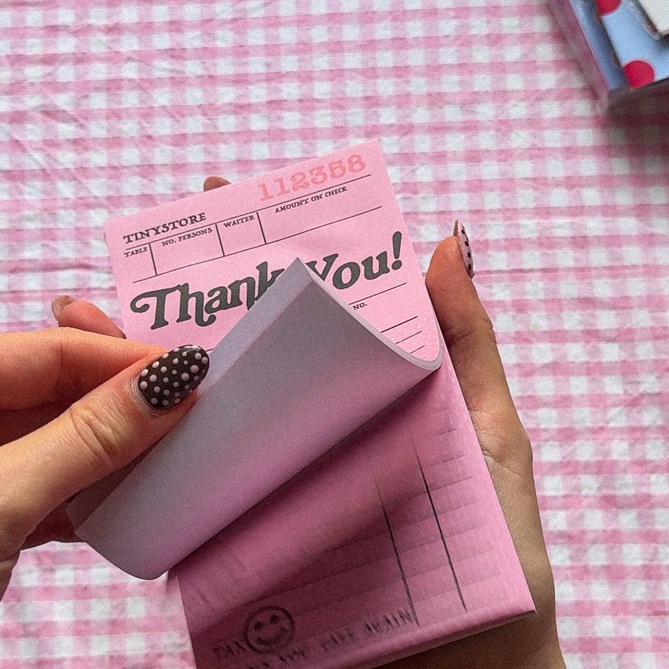 Signature Pink 'thank You' Notepad - Image 3