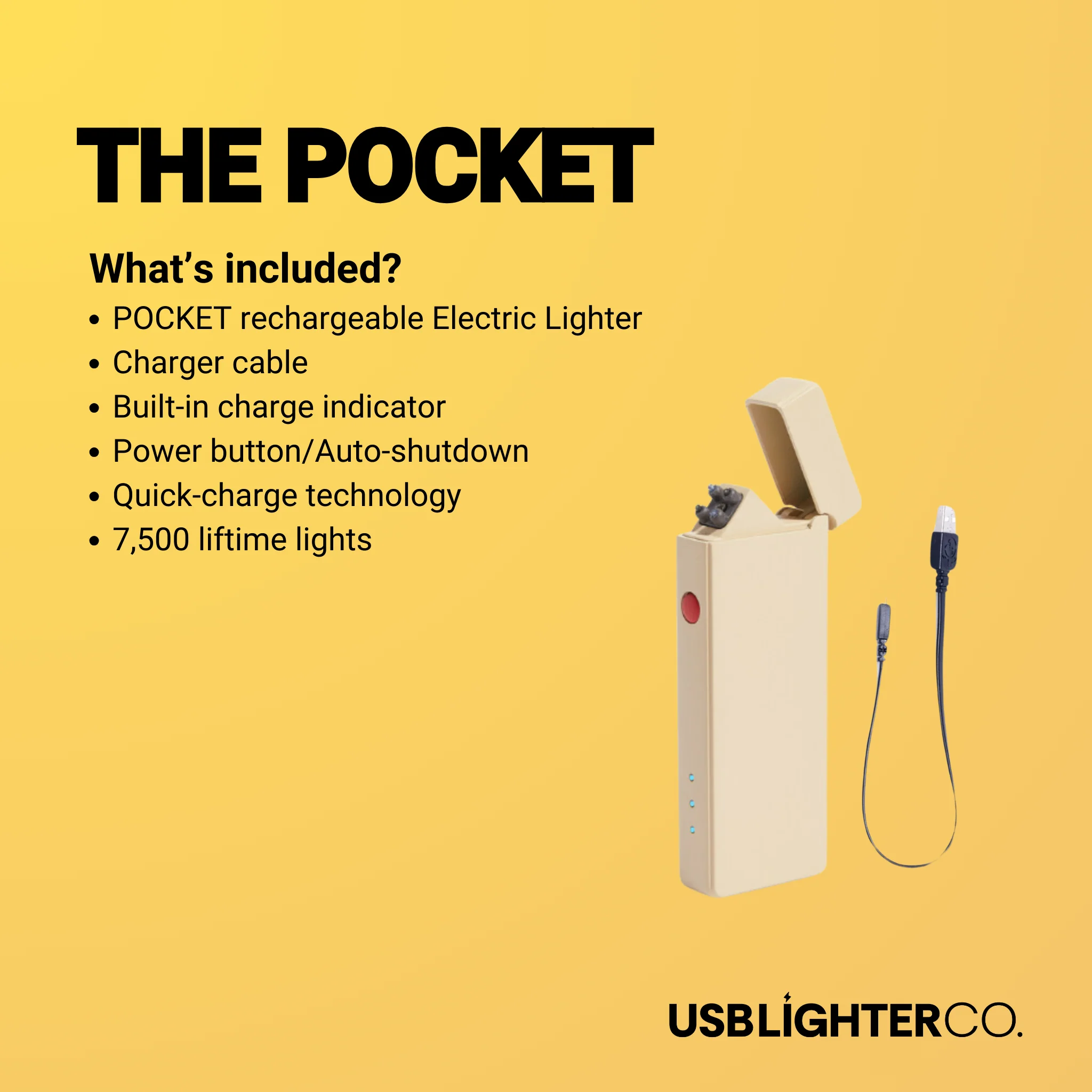 Slim Double Arc Lighter - Gold - Image 6