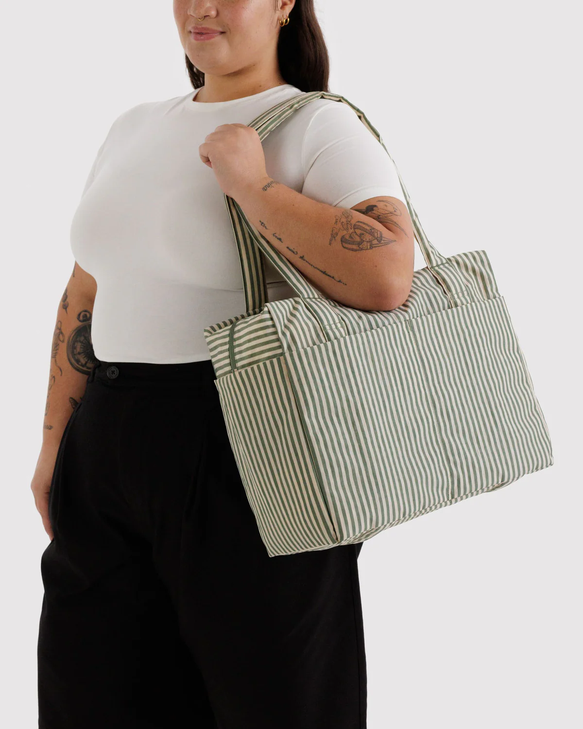 Small Cloud Carry-On - Sage Stripe - Image 3