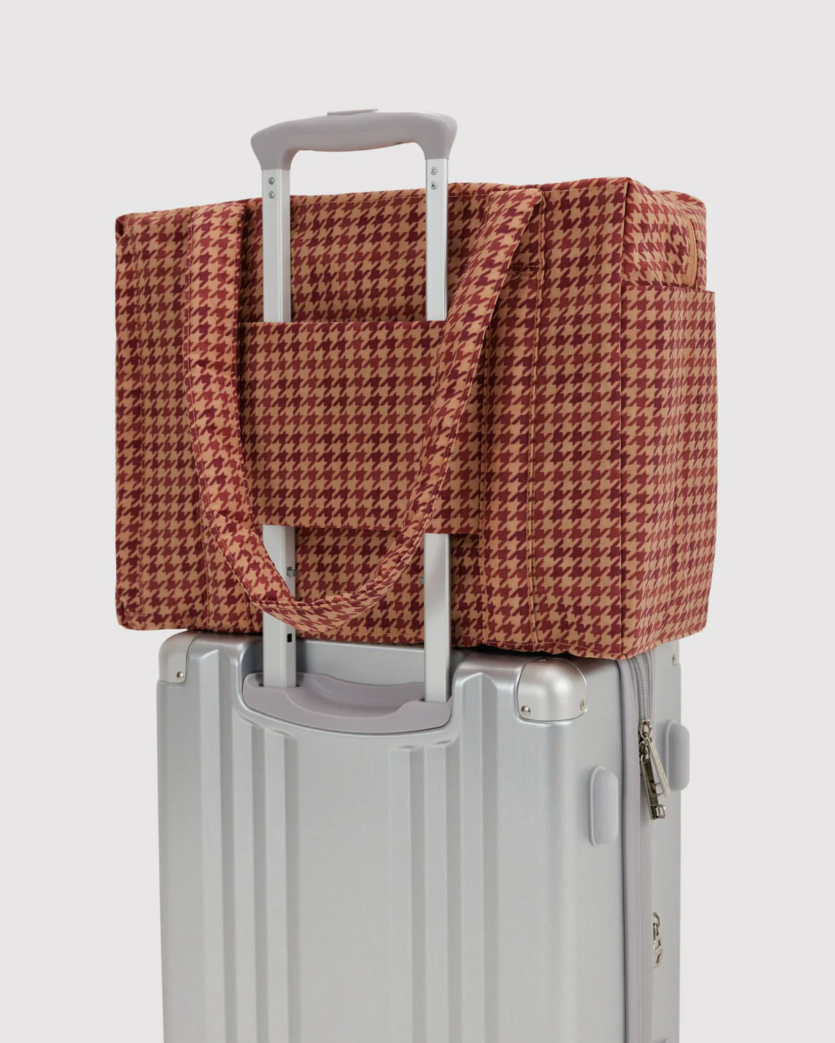 Small Cloud Carry-On - Tan Houndstooth - Image 2