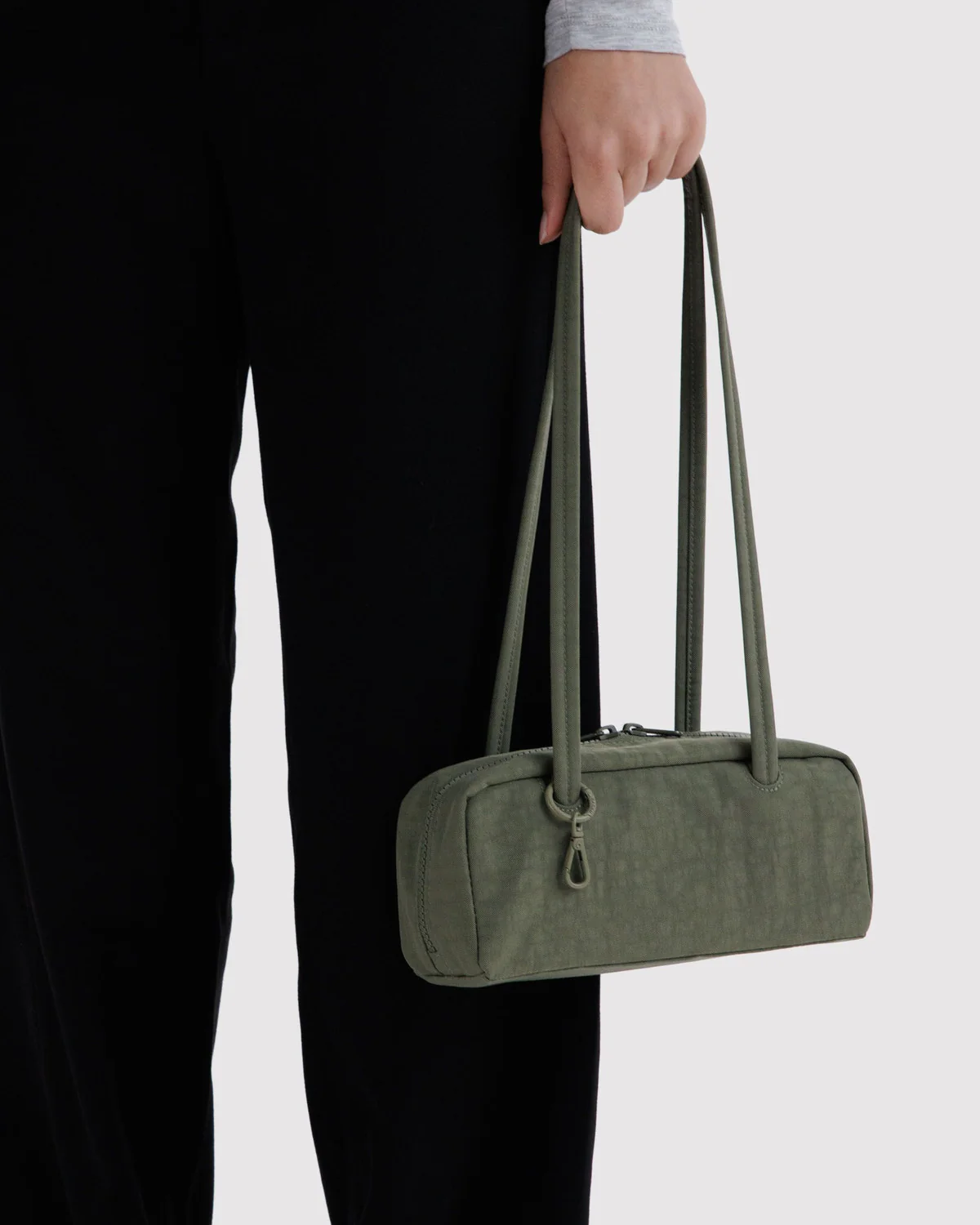 Small Nylon Bowler Bag - Caper - Image 3