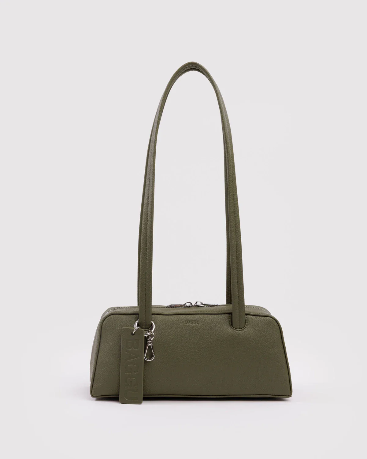 Small Recycled Leather Bowler Bag - Loden