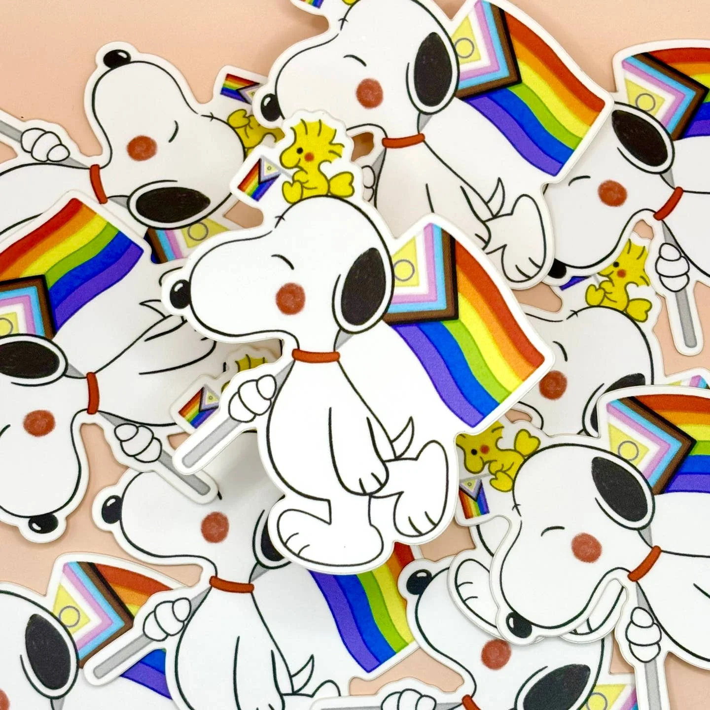 Snoopy Woodstock Pride Vinyl Waterproof Sticker - Image 2