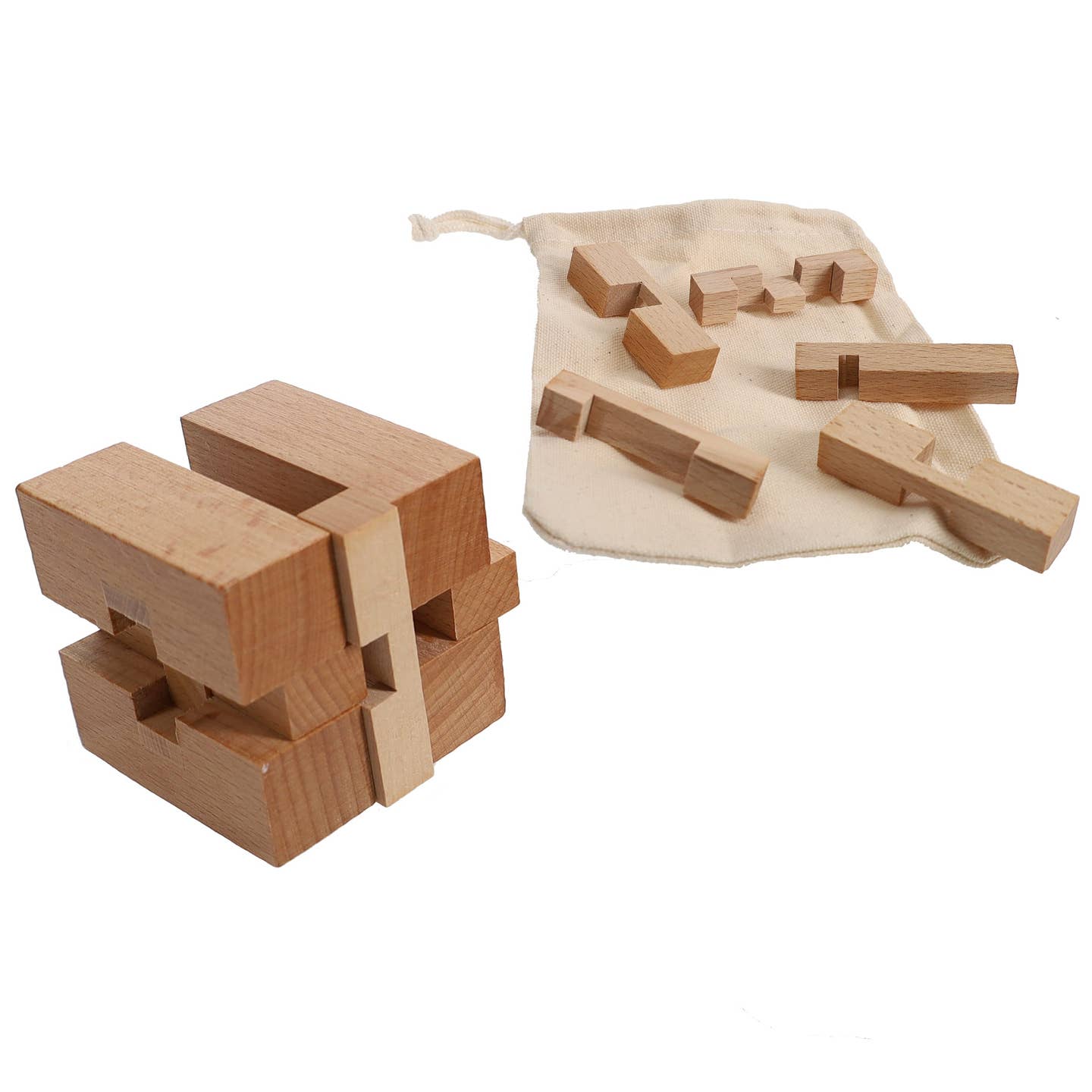 Solid Wood 3D Cube Puzzle - Image 3