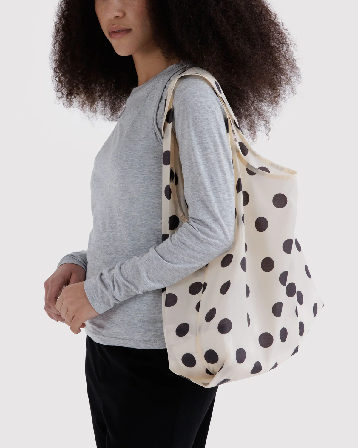 Standard Baggu - Cream and Black Polka Dot - Image 2