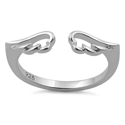 Sterling Silver Angel Wings Ring - Image 2