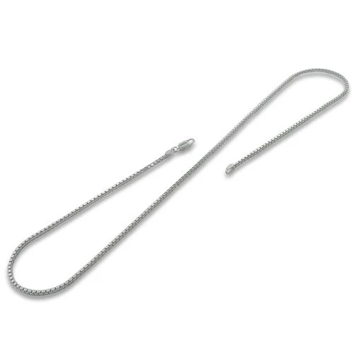 Sterling Silver Box Chain Necklace - Image 2
