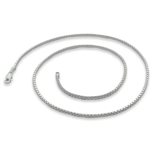 Sterling Silver Box Chain Necklace - Image 3