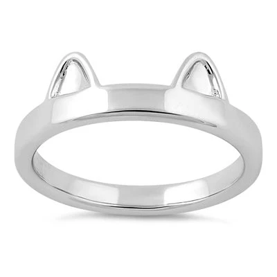 Sterling Silver Cat Ear Ring - Image 2