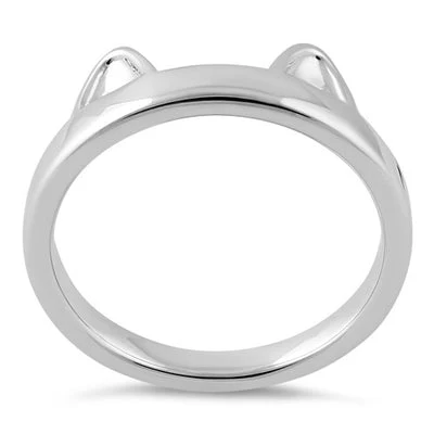 Sterling Silver Cat Ear Ring - Image 3