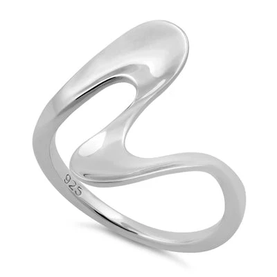 Sterling Silver Wave Ring - Image 2