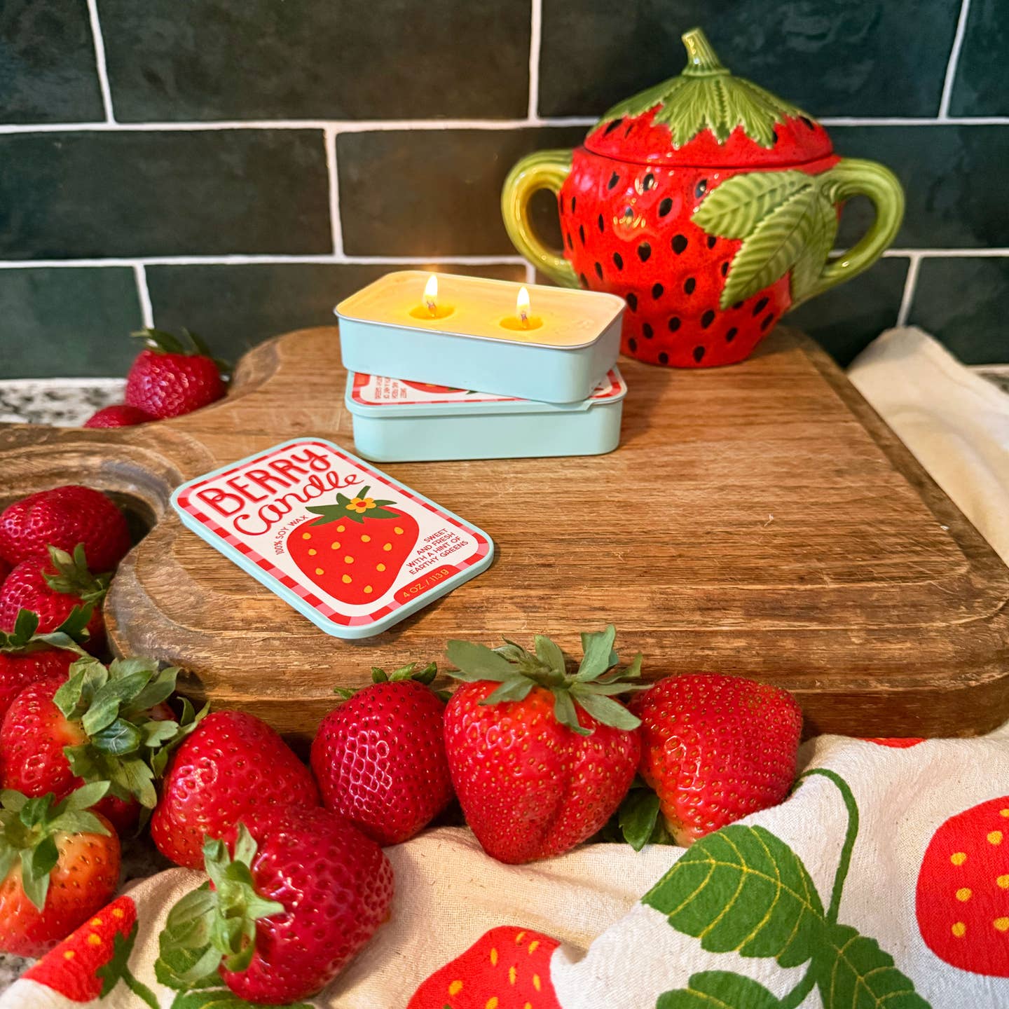 Strawberry Candle - Image 2