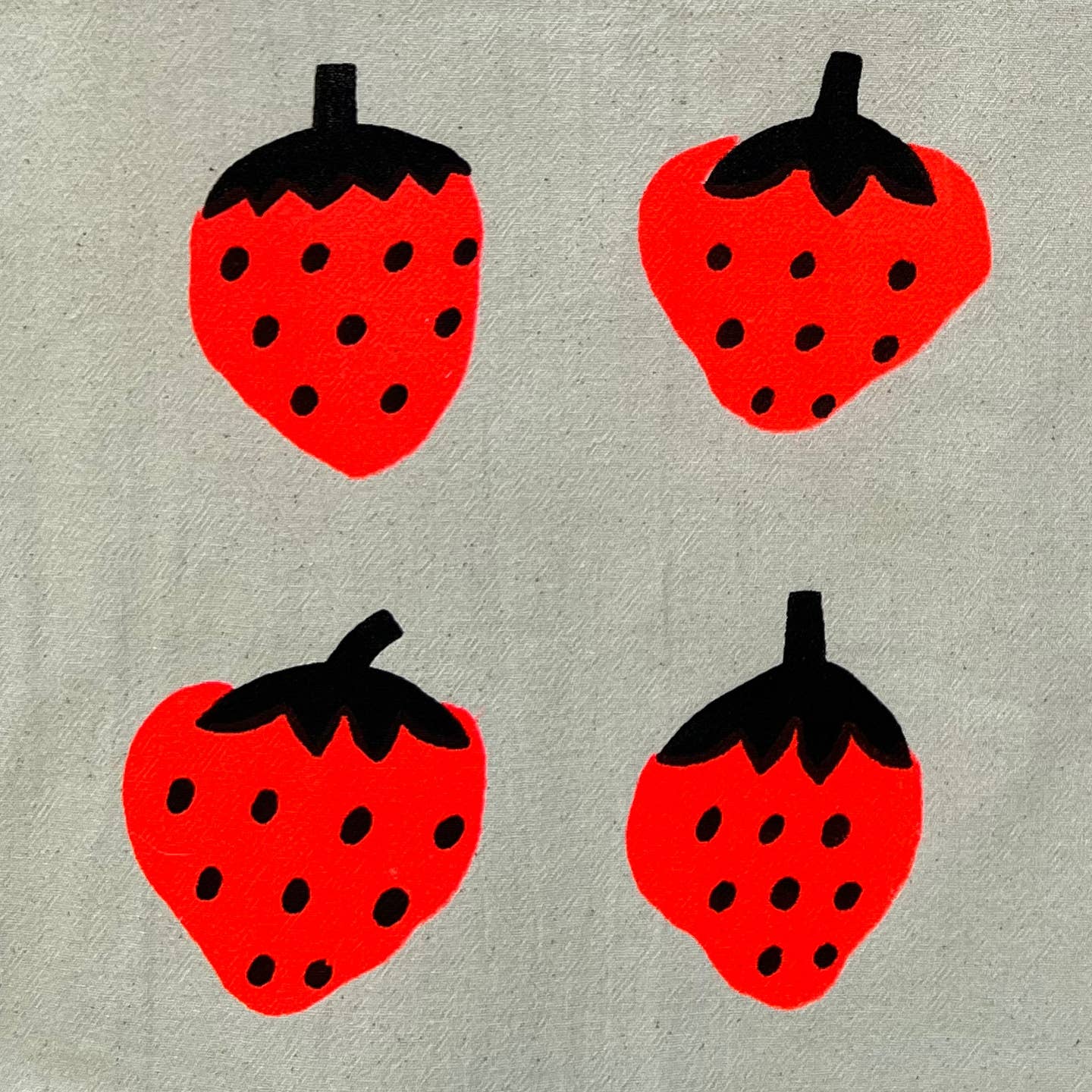 Strawberry Tea Towel - Red - Image 4
