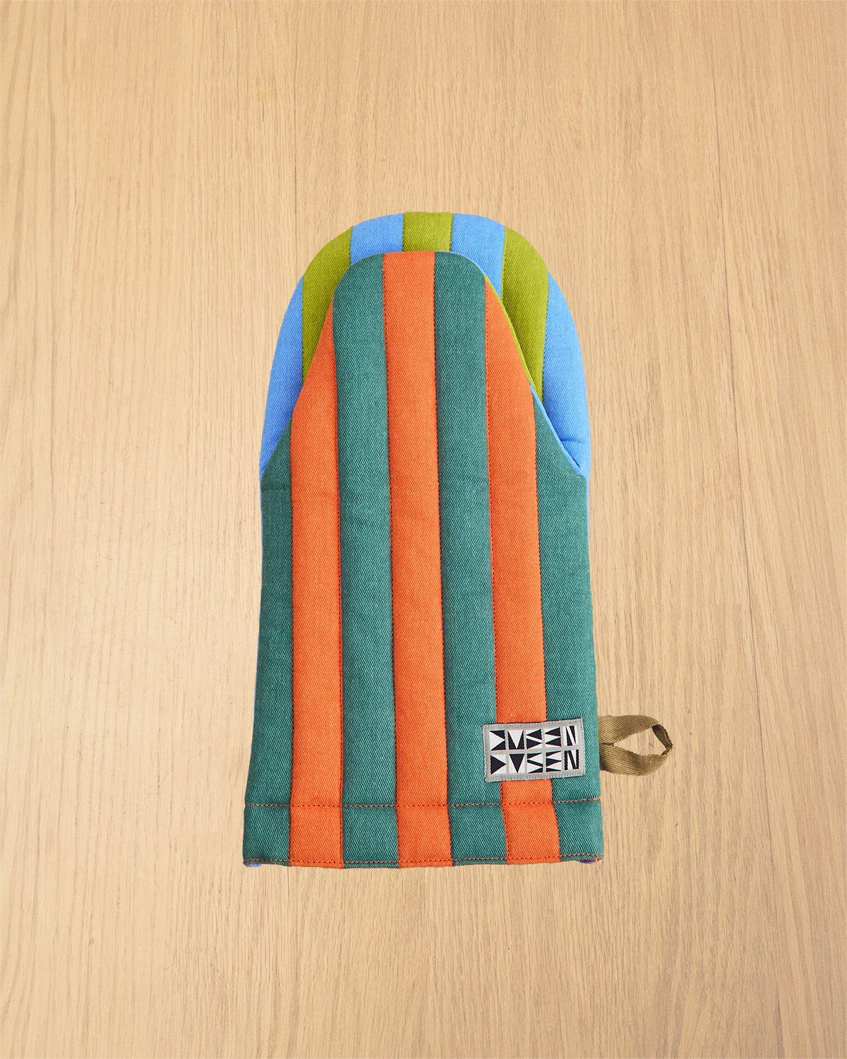 Striped Oven Mitt - Grasshopper - Image 3