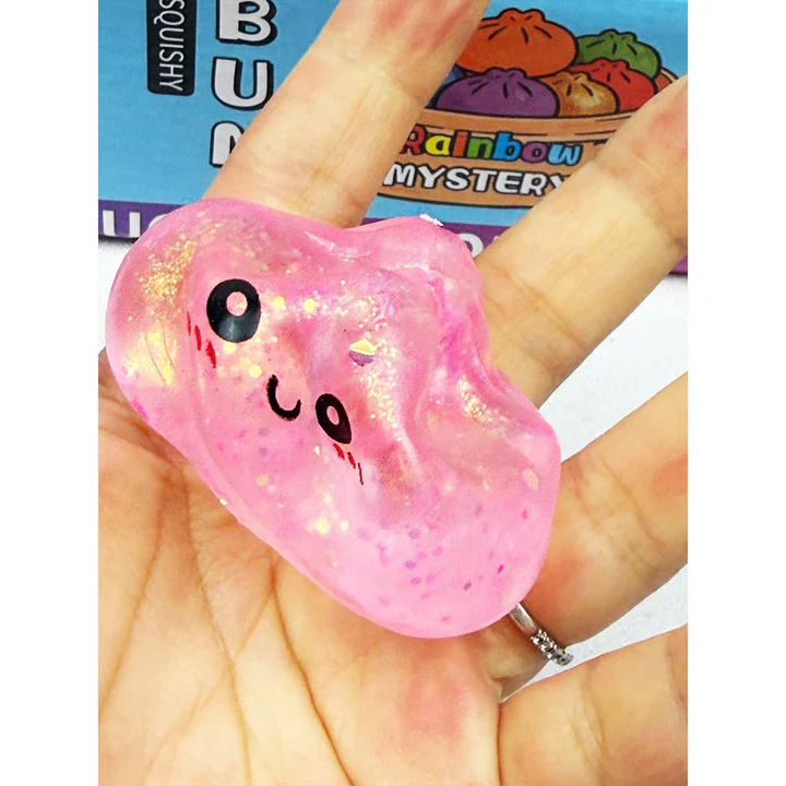 Mystery Mini Glitter Dumpling Squishy with Steamer - Image 2