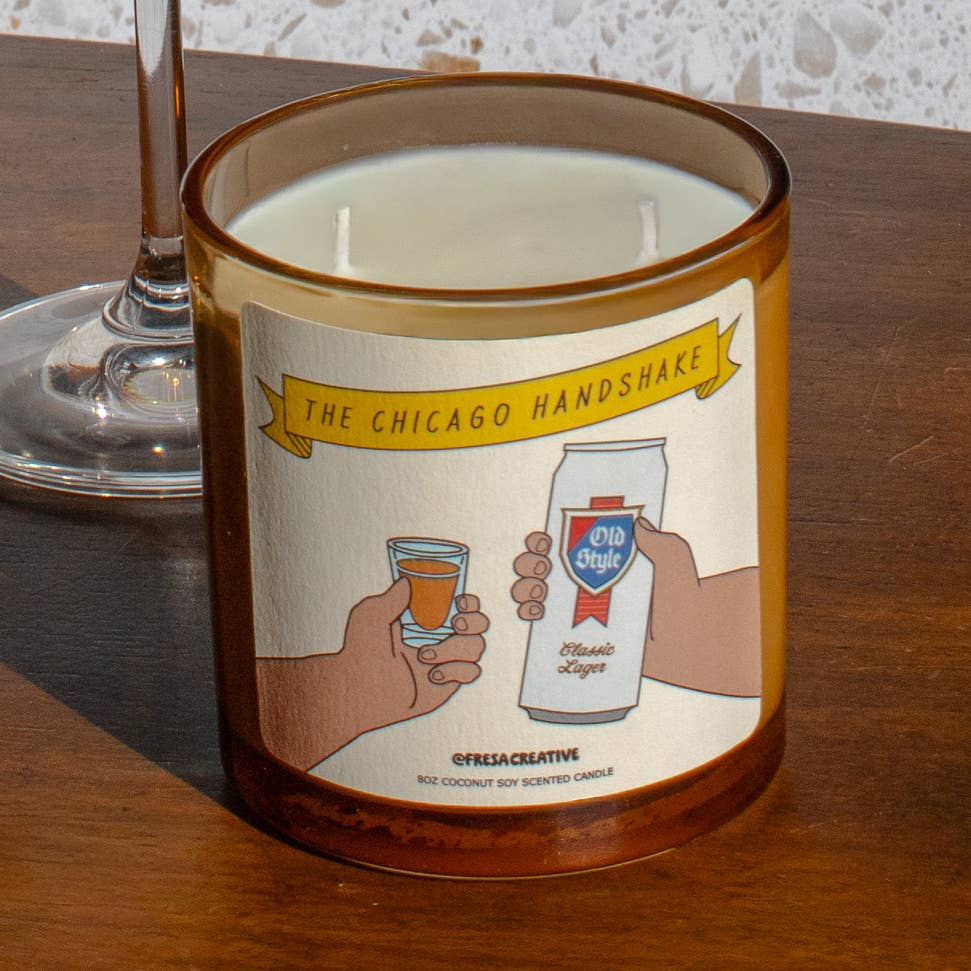 The Chicago Handshake Candle