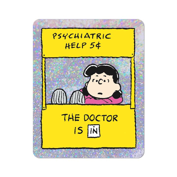 The Doctor Is In Sticker by Peanuts