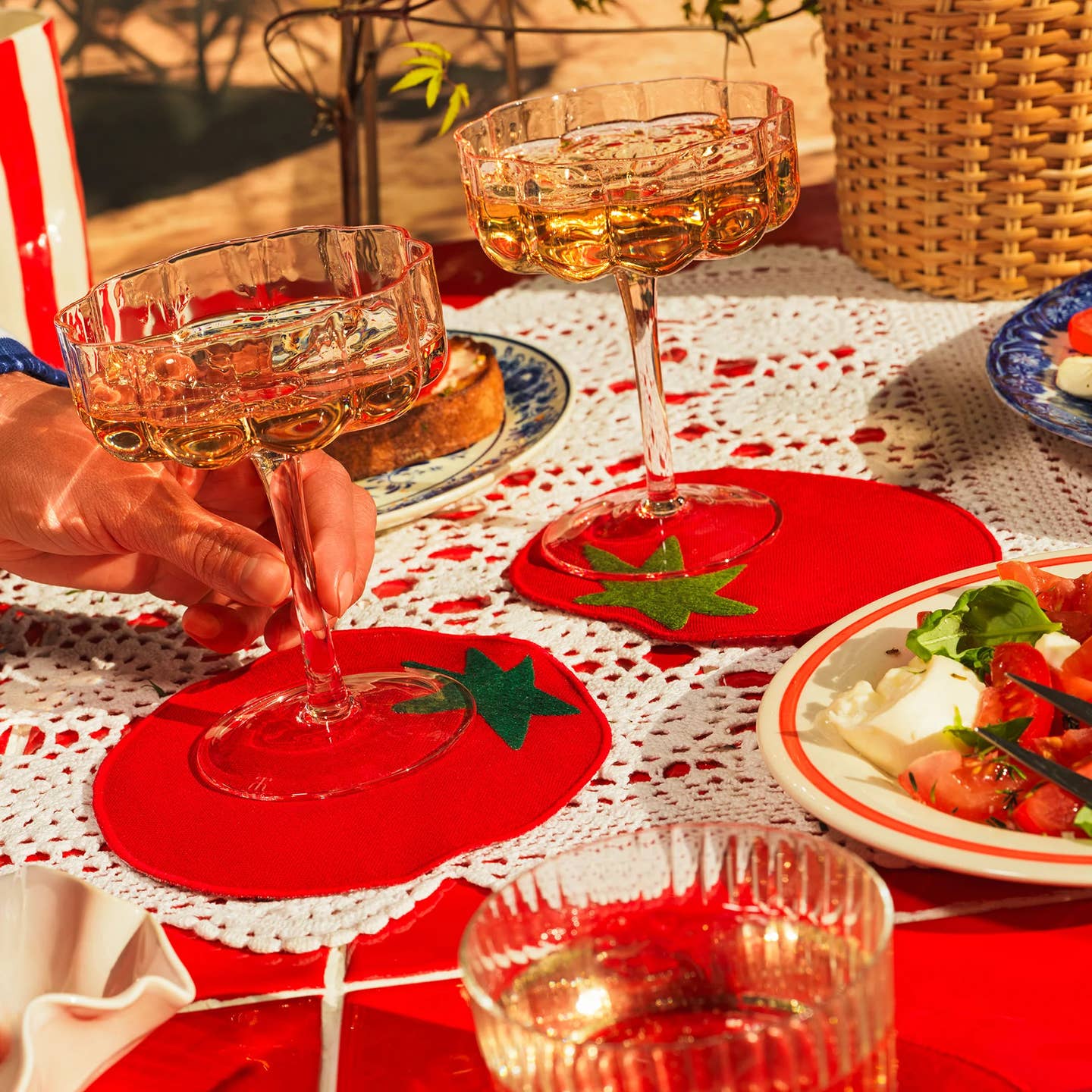Tomato Cocktail Napkins - Set of 4 - Image 2