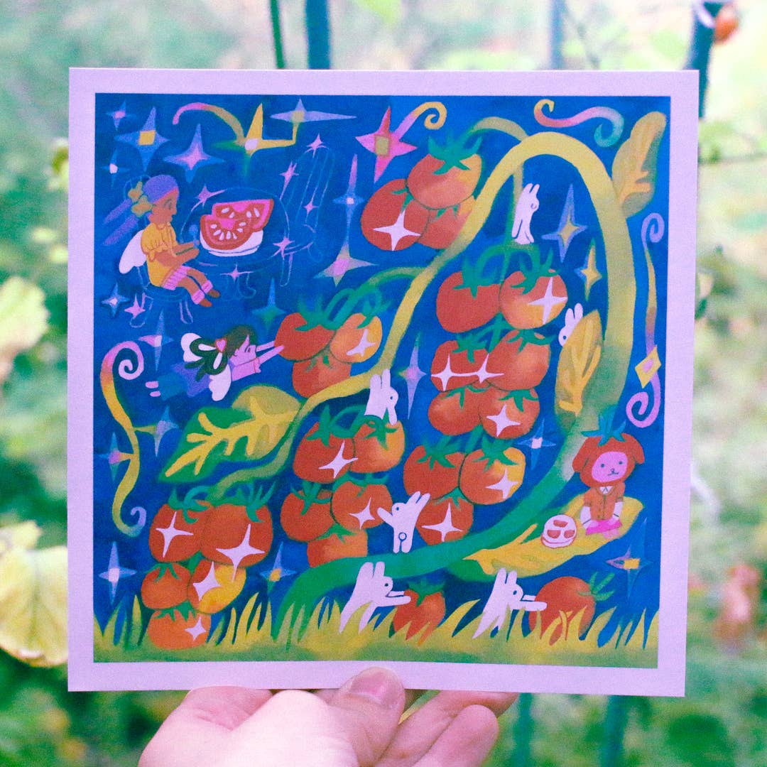 'Tomato Picking' Art Print