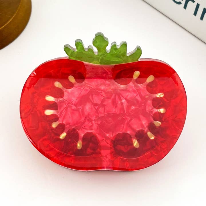 Tomato Slice Hair Claw