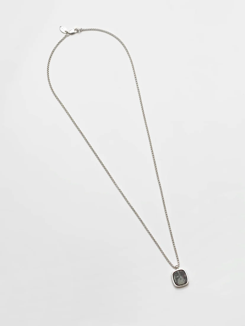 Wells Necklace - Dragon Jasper + Sterling Silver - Image 3