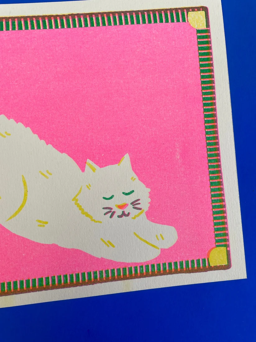 White Cat Mini Print - Image 2