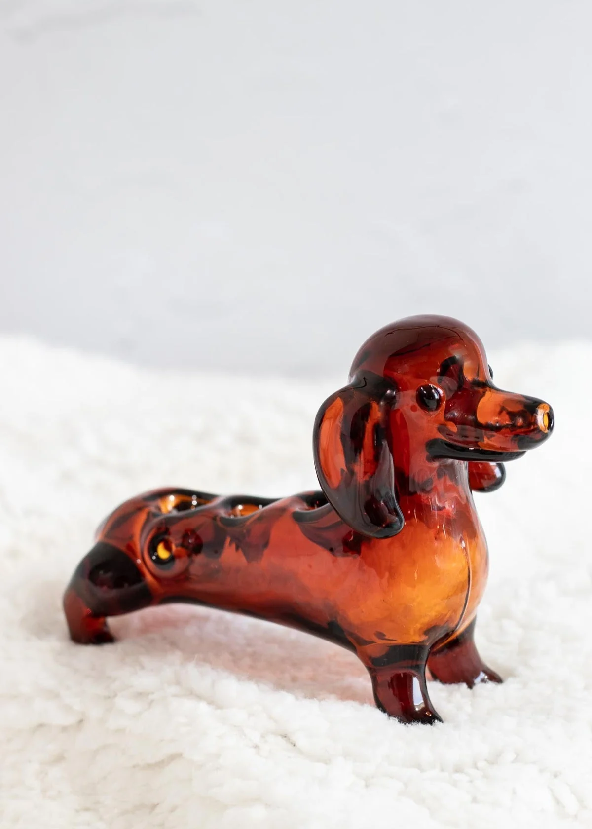 Wiener Dog Triple Bowl Pipe