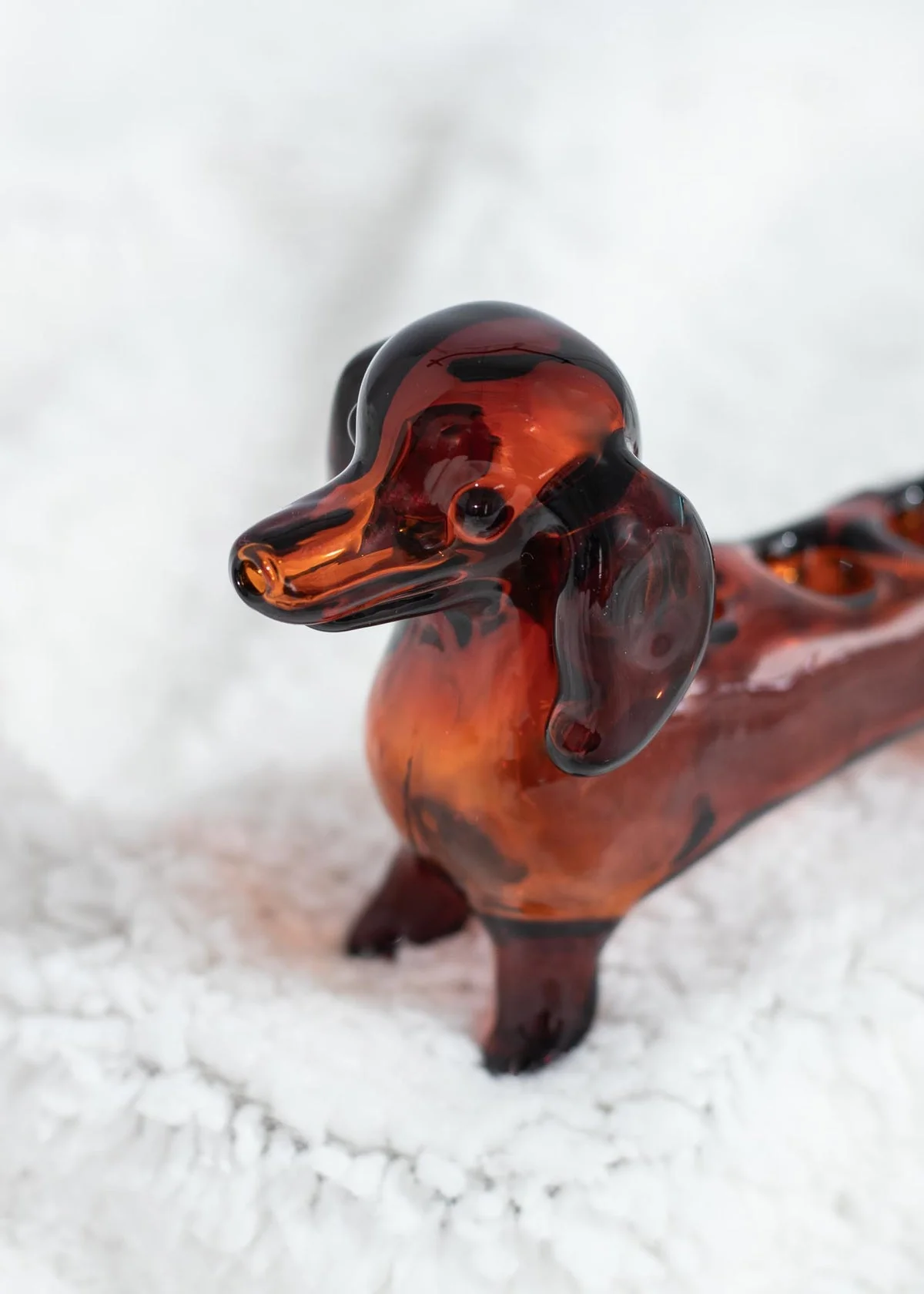 Wiener Dog Triple Bowl Pipe - Image 3