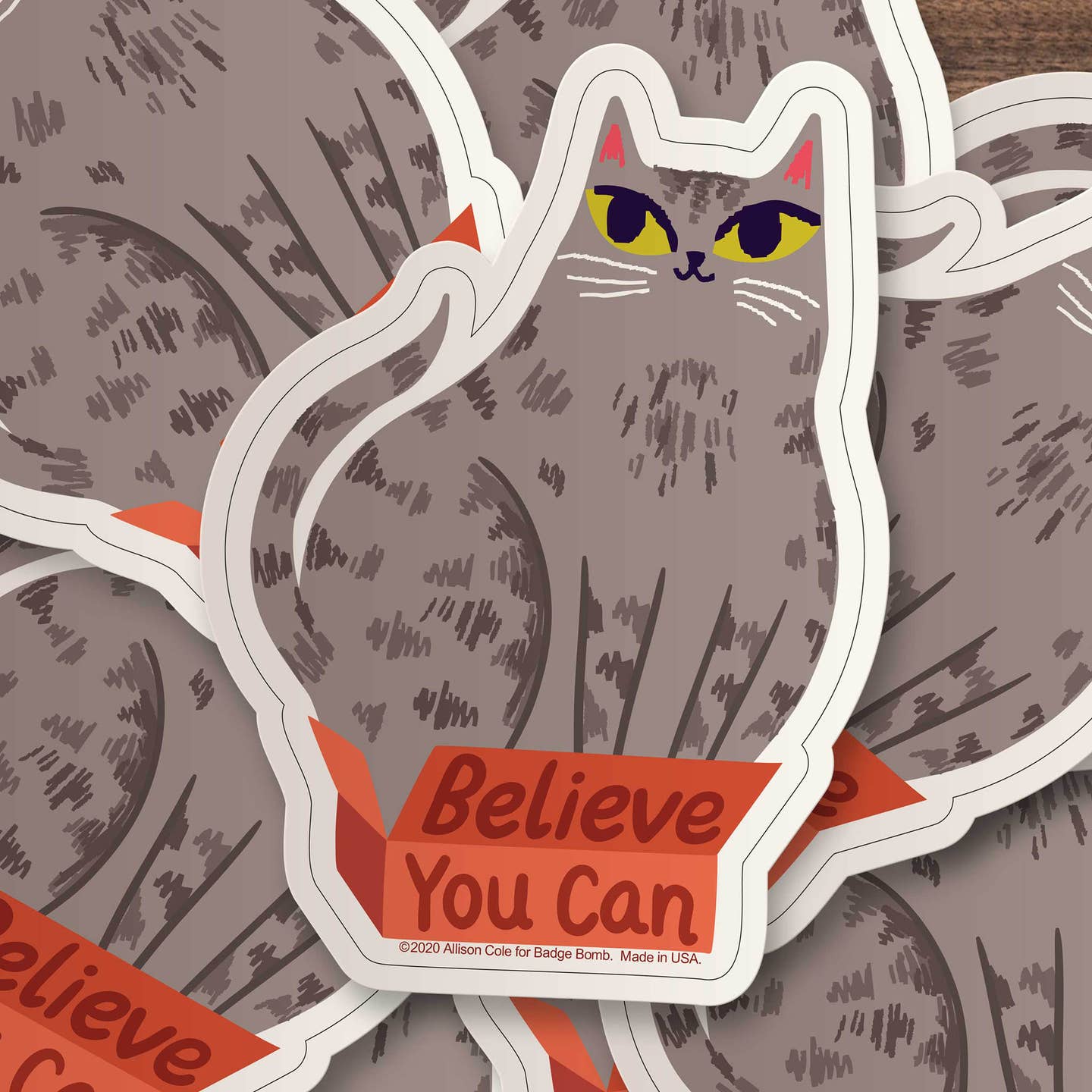 Believe You Can Cat Sticker - Image 2