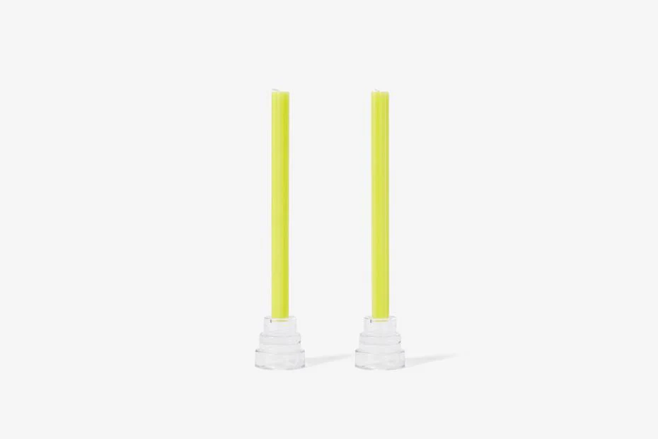Yellow Taper Candles - Set of 2